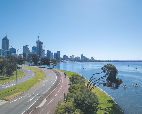 Perth modern urban lifestyle by the Swan River